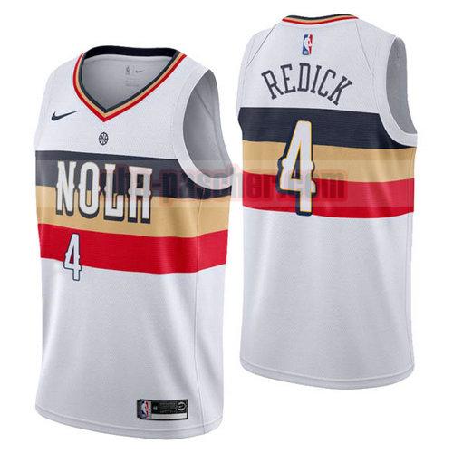 Maillot New Orleans Pelicans Homme J.J. Redick 4 Earned 2019 White