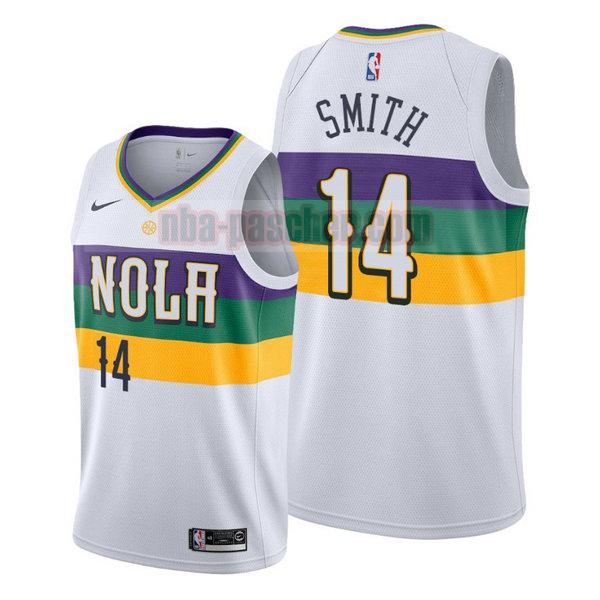 Maillot New Orleans Pelicans Homme Jason Smith 14 2020-21 saison déclaration blanc