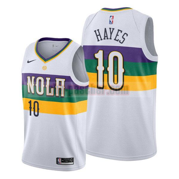Maillot New Orleans Pelicans Homme Jaxson Hayes 10 2020-21 saison déclaration blanc