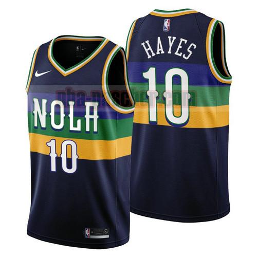 Maillot New Orleans Pelicans Homme Jaxson Hayes 10 2022-2023 City Edition Bleu marin