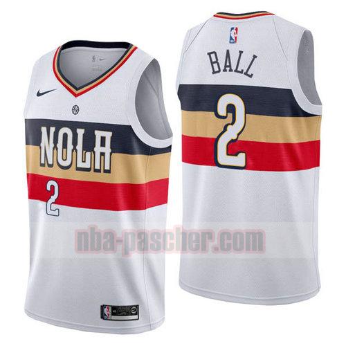 Maillot New Orleans Pelicans Homme Lonzo Ball 2 Earned 2019 blanc