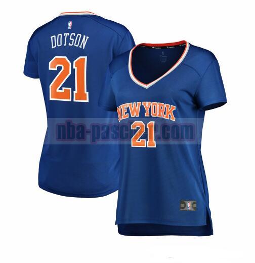 Maillot New York Knicks Femme Damyean Dotson 21 icon edition Bleu