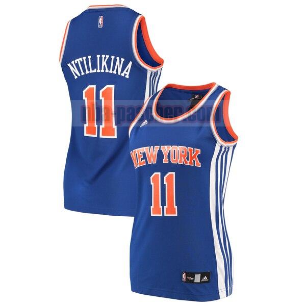 Maillot New York Knicks Femme Frank Ntilikina 11 Réplique Bleu