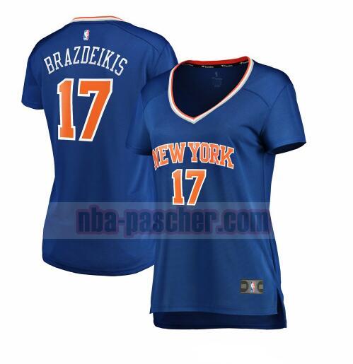 Maillot New York Knicks Femme Ignas Brazdeikis 17 icon edition Bleu
