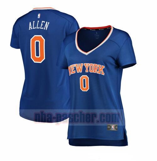 Maillot New York Knicks Femme Kadeem Allen 0 icon edition Bleu