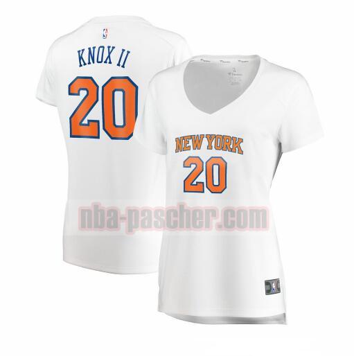 Maillot New York Knicks Femme Kevin Knox II 20 association edition Blanc