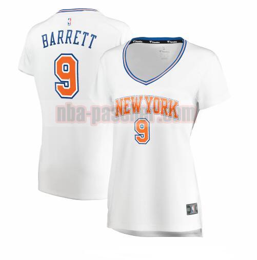 Maillot New York Knicks Femme RJ Barrett 9 statement edition Blanc