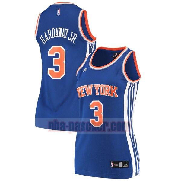 Maillot New York Knicks Femme Tim Hardaway 3 Réplique Bleu