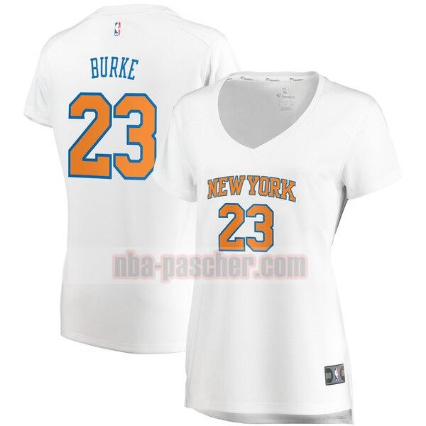 Maillot New York Knicks Femme Trey Burke 23 association edition Blanc