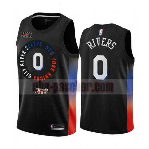 Maillot New York Knicks Homme Austin Rivers 0 Édition City 2020-21 Noir