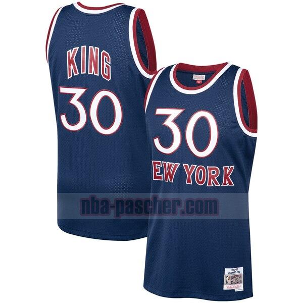 Maillot New York Knicks Homme Bernard King 30 1982-83 Hardwood Classics Swingman Bleu marin