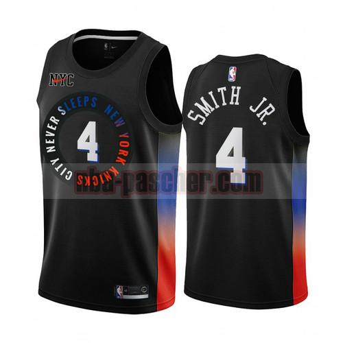 Maillot New York Knicks Homme Dennis Smith Jr. 4 Édition City 2020-21 Noir