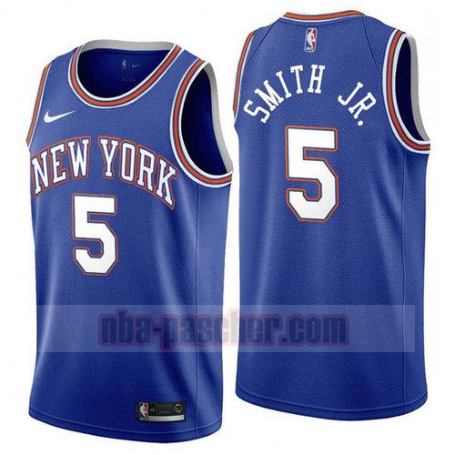 Maillot New York Knicks Homme Dennis Smith Jr 5 2019-2020 Bleu