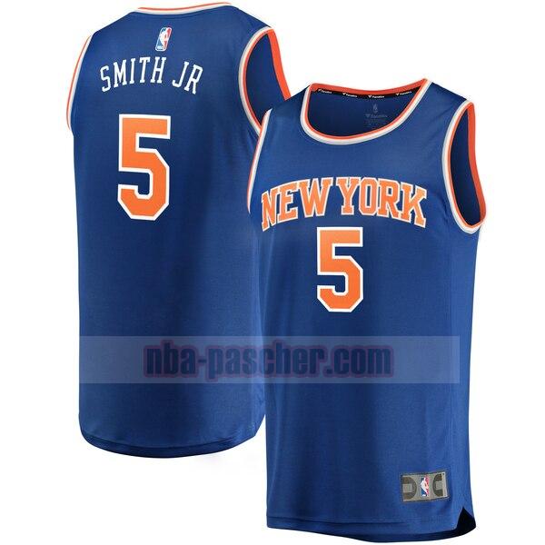 Maillot New York Knicks Homme Dennis Smith Jr 5 icon edition Bleu