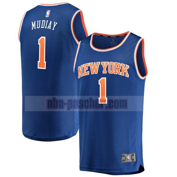 Maillot New York Knicks Homme Emmanuel Mudiay 1 icon edition Bleu