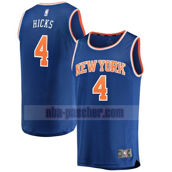 Maillot New York Knicks Homme Isaiah Hicks 4 icon edition Bleu