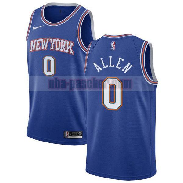Maillot New York Knicks Homme Kadeem Allen 0 2020-21 saison déclaration Bleu