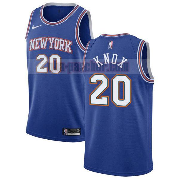 Maillot New York Knicks Homme Kevin Knox 20 2020-21 saison déclaration Bleu