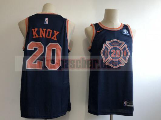 Maillot New York Knicks Homme Kevin Knox 20 Basketball Bleu marino