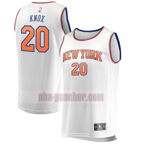 Maillot New York Knicks Homme Kevin Knox 20 association edition Blanc
