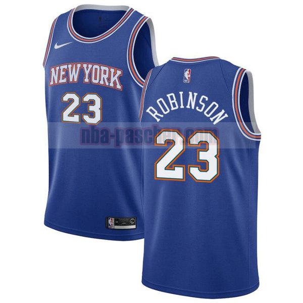 Maillot New York Knicks Homme Mitchell Robinson 23 2020-21 saison déclaration Bleu