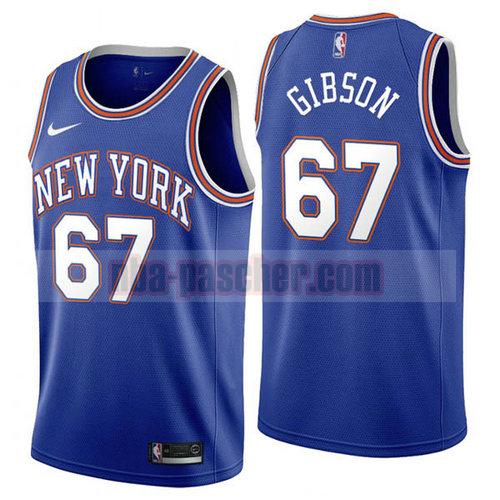 Maillot New York Knicks Homme Taj Gibson 67 2019-2020 Bleu