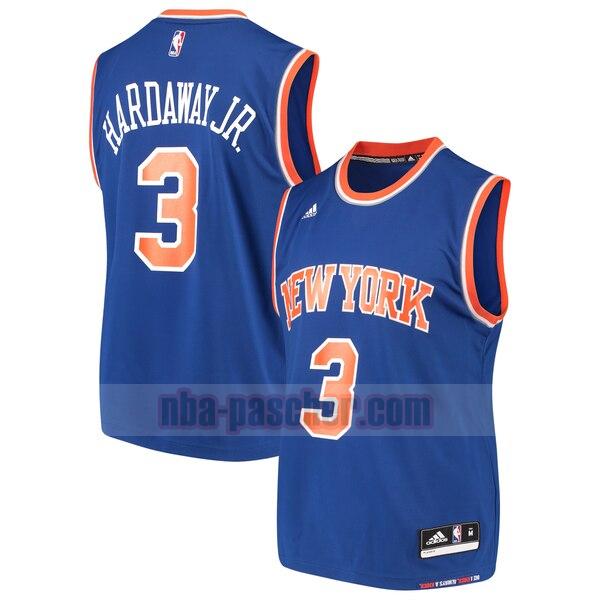 Maillot New York Knicks Homme Tim Hardaway 3 Road Réplique Bleu