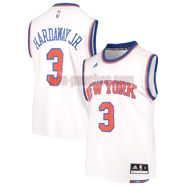 Maillot New York Knicks Homme Tim Hardaway 3 domicile Réplique Blanc