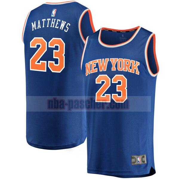 Maillot New York Knicks Homme Wesley Matthews 23 icon edition Bleu