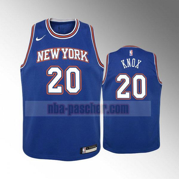 Maillot New York Knicks enfant Kevin Knox 20 2020-21 saison déclaration Bleu