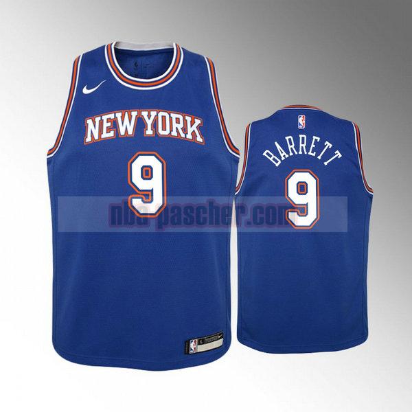 Maillot New York Knicks enfant R.J. Barrett 9 2020-21 saison déclaration Bleu