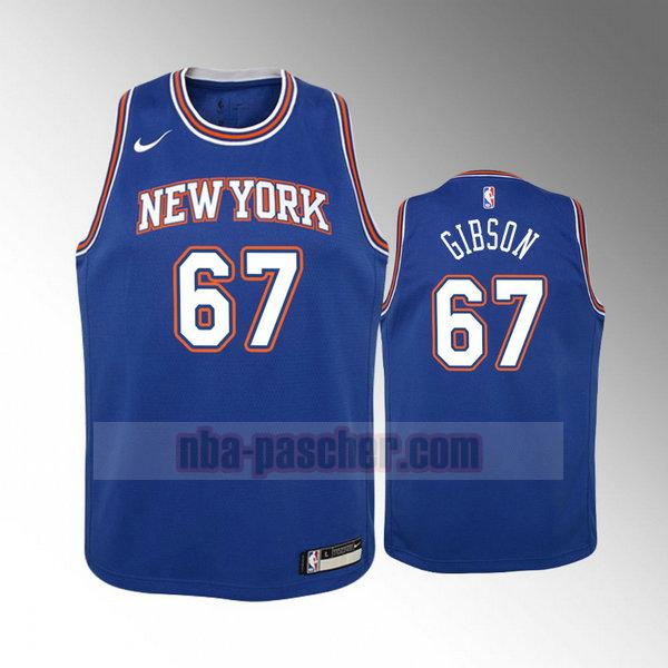 Maillot New York Knicks enfant Taj Gibson 67 2020-21 saison déclaration Bleu