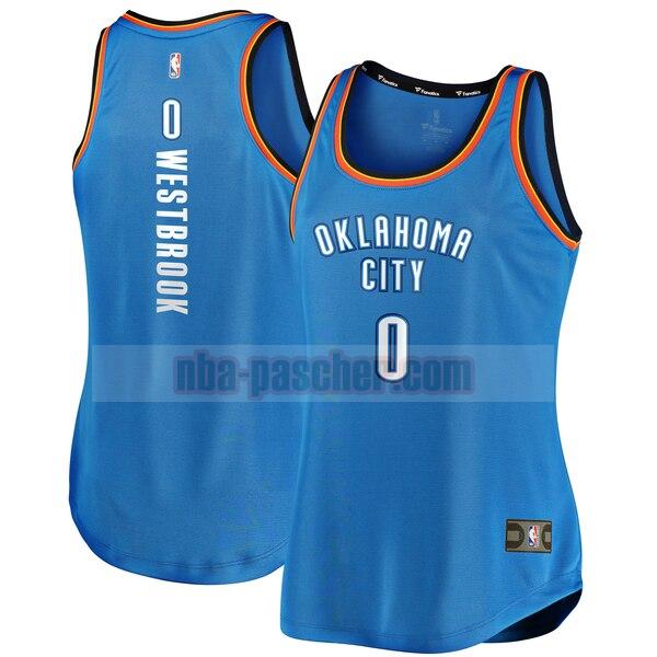Maillot Oklahoma City Thunder Femme Russell Westbrook 0 icon edition Bleu