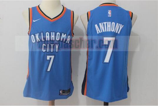 Maillot Oklahoma City Thunder Homme Carmelo Anthony 7 Bleu
