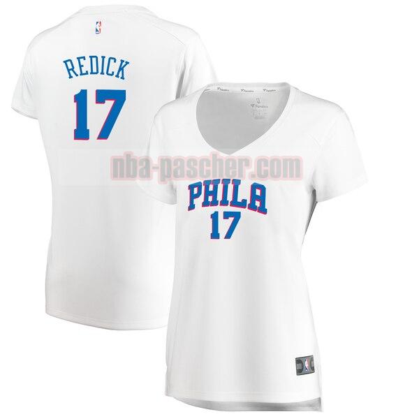 Maillot Philadelphia 76ers Femme JJ Redick 17 association edition Blanc