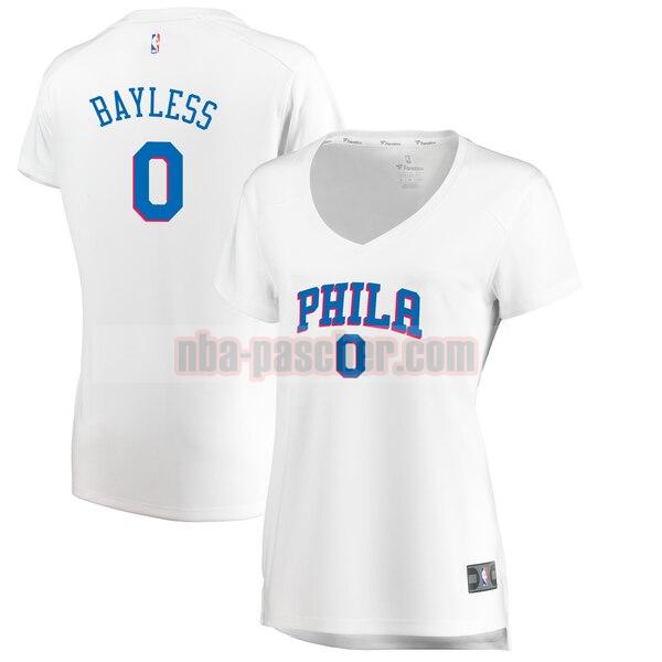 Maillot Philadelphia 76ers Femme Jerryd Bayless 0 association edition Blanc