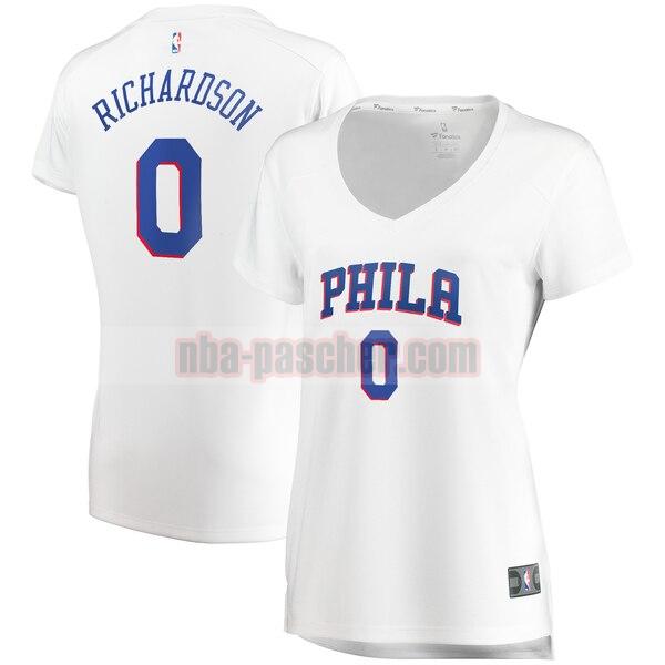 Maillot Philadelphia 76ers Femme Josh Richardson 0 association edition Blanc