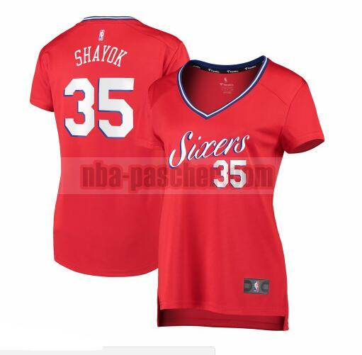 Maillot Philadelphia 76ers Femme Marial Shayok 35 statement edition Rouge