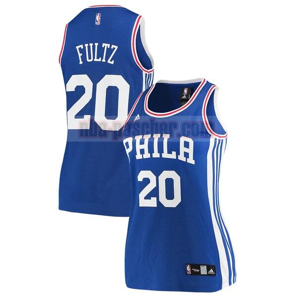 Maillot Philadelphia 76ers Femme Markelle Fultz 20 Réplique Bleu
