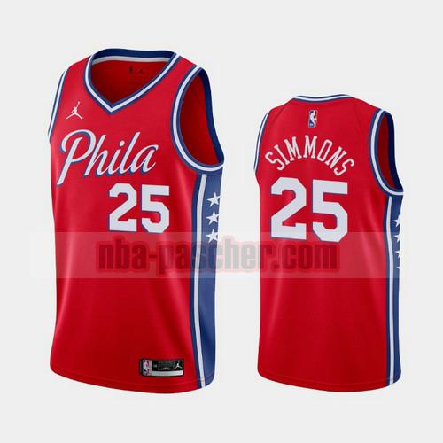 Maillot Philadelphia 76ers Homme Ben Simmons 25 2020-21 Statement Rouge