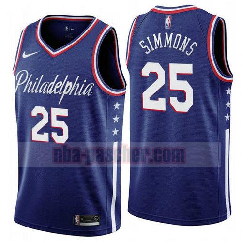 Maillot Philadelphia 76ers Homme Ben Simmons 25 2020 Bleu