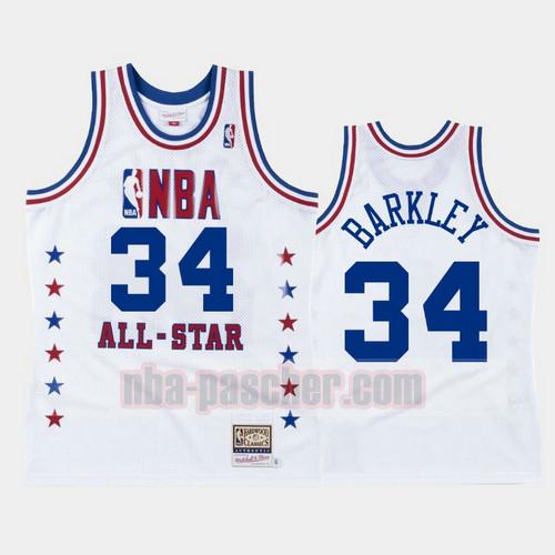 Maillot Philadelphia 76ers Homme Charles Barkley 34 All Star 1988 Blanc