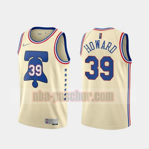 Maillot Philadelphia 76ers Homme Dwight Howard 39 2020-21 Earned Edition Blanc lechoso