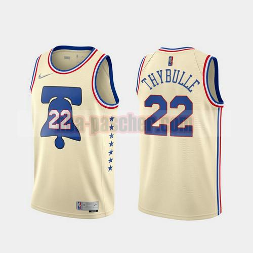 Maillot Philadelphia 76ers Homme Matisse Thybulle 22 2020-21 Earned Edition Blanc lechoso