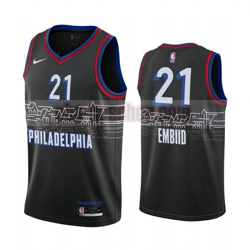 Maillot Philadelphia 76ers Homme Philadelphia 21 Édition City 2020-21 Noir