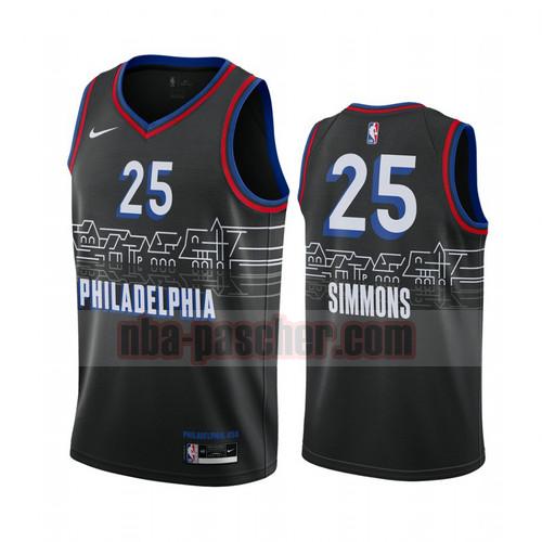 Maillot Philadelphia 76ers Homme Philadelphia 25 Édition City 2020-21 Noir