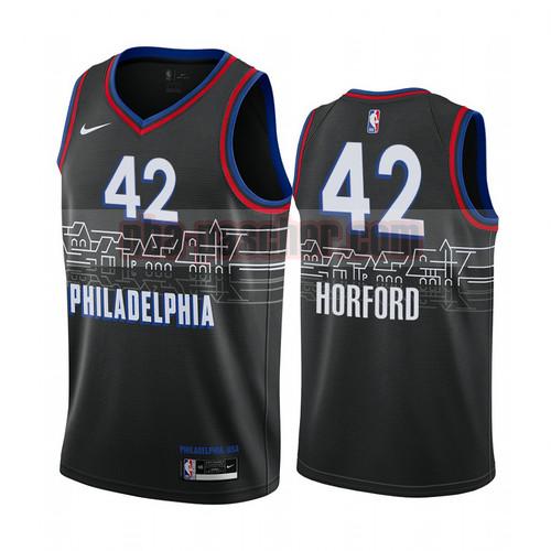 Maillot Philadelphia 76ers Homme Philadelphia 42 Édition City 2020-21 Noir