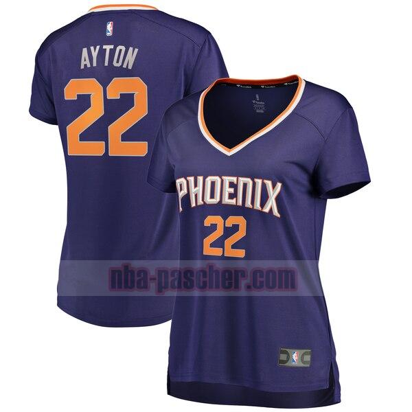 Maillot Phoenix Suns Femme Deandre Ayton 22 icon edition Pourpre