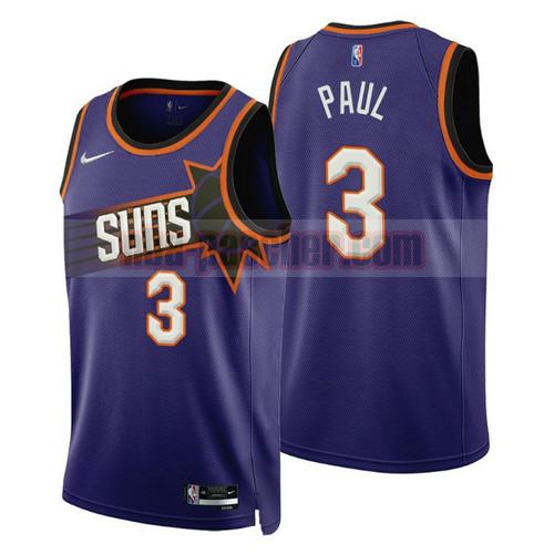 Maillot Phoenix Suns Homme Chris Paul 3 2022-2023 Icon Edition Pourpre