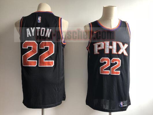 Maillot Phoenix Suns Homme Deandre Ayton 22 Basketball Noir